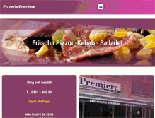 Tablet Screenshot of pizzeriapremiere.se
